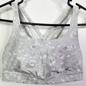 Energy Bra Medium Support, B–D Cups, Terrazzo Marble Silver Ice Multi, Size 6